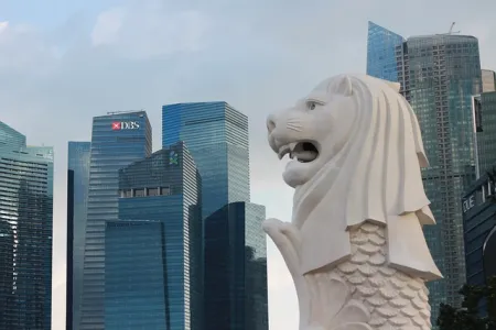 Kolory i wspaniałość Singapuru nocą
