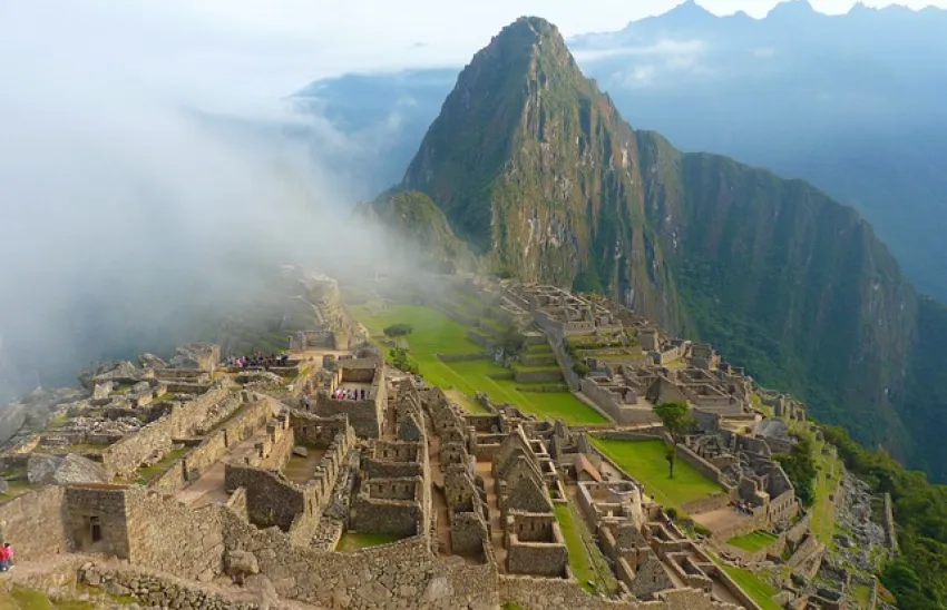 Ancient ruins of Machu Picchu under the Peruvian sun